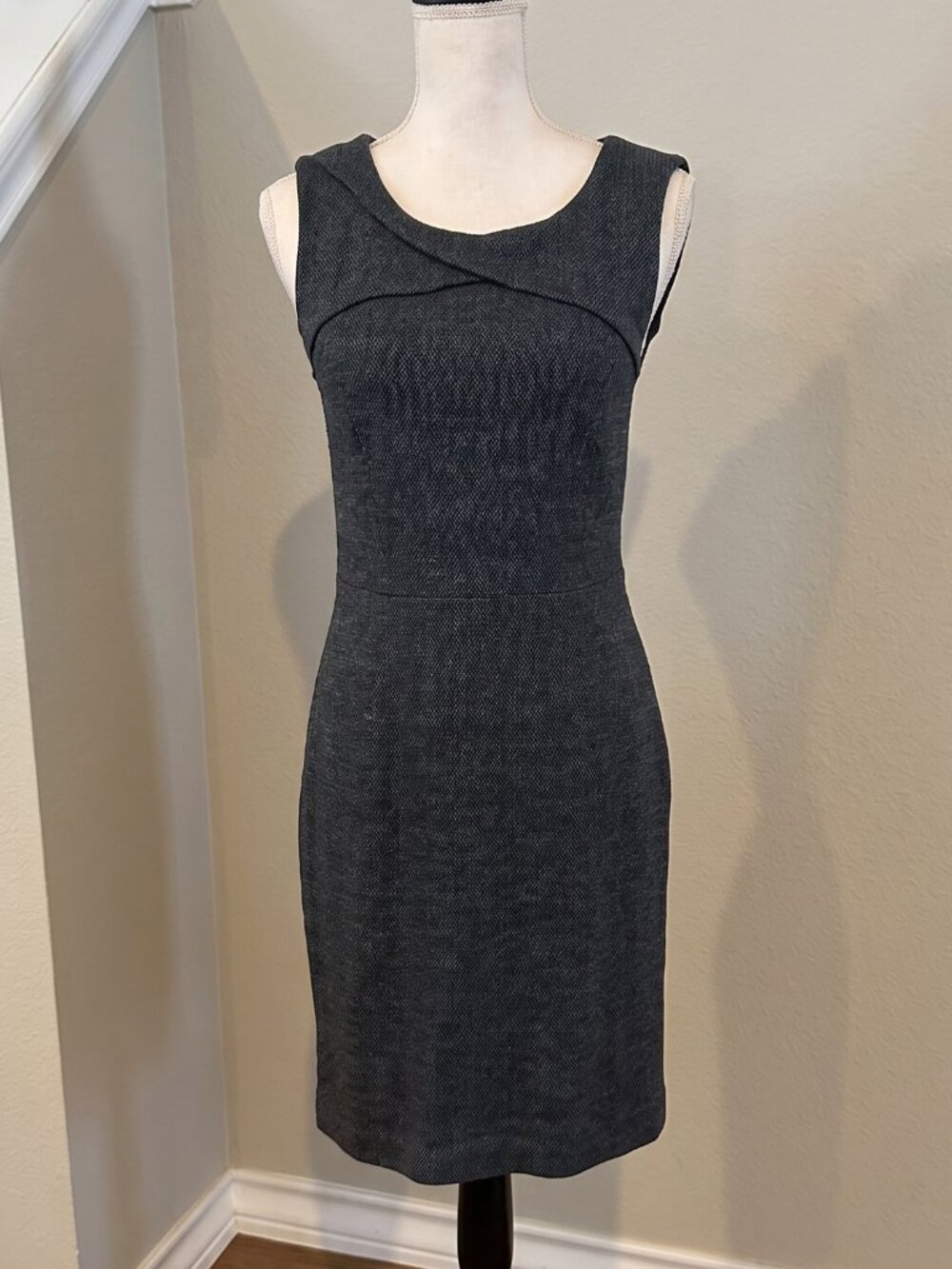 Banana Republic Charcoal Gray Sleeveless Sheath Dress